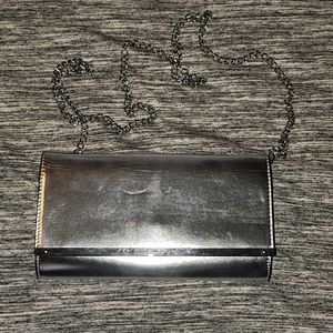 Aldo Silver Clutch Crossbody Bag